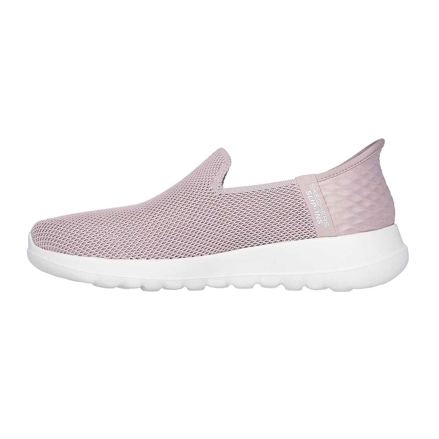 Pink - Back - Skechers Womens-Ladies Go Walk Joy Slip-In Hands Free Trainers