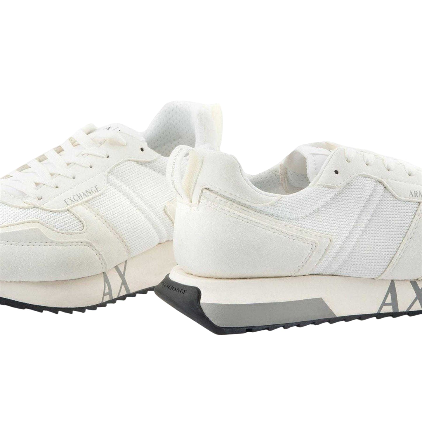 Off White - Lifestyle - Armani Exchange Mens Mesh Contrast Sole Trainers