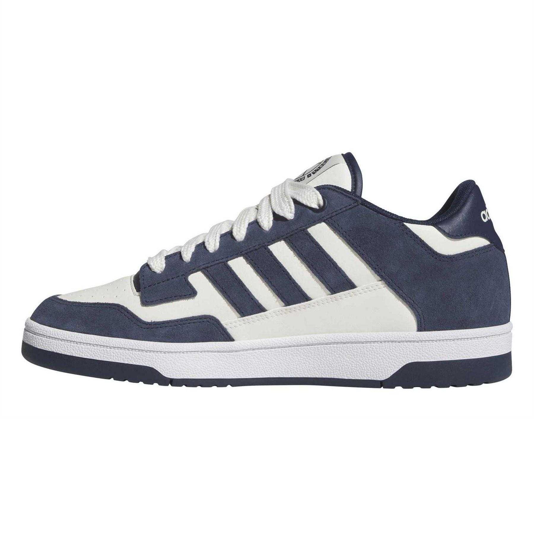 Night Indigo - Side - Adidas Mens Rapid Court Leather Trainers