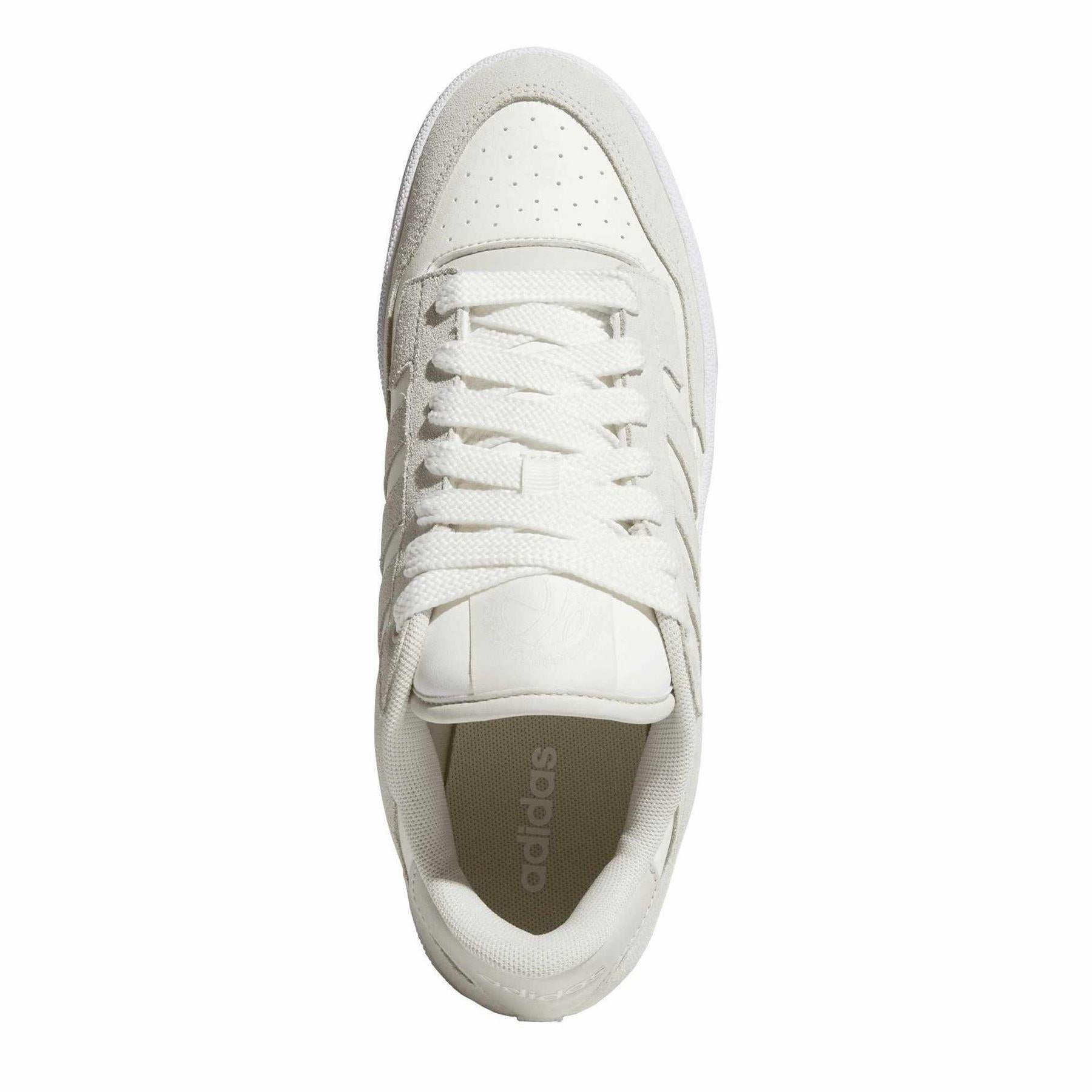 Light Grey-Cloud - Pack Shot - Adidas Mens Rapid Court Leather Trainers