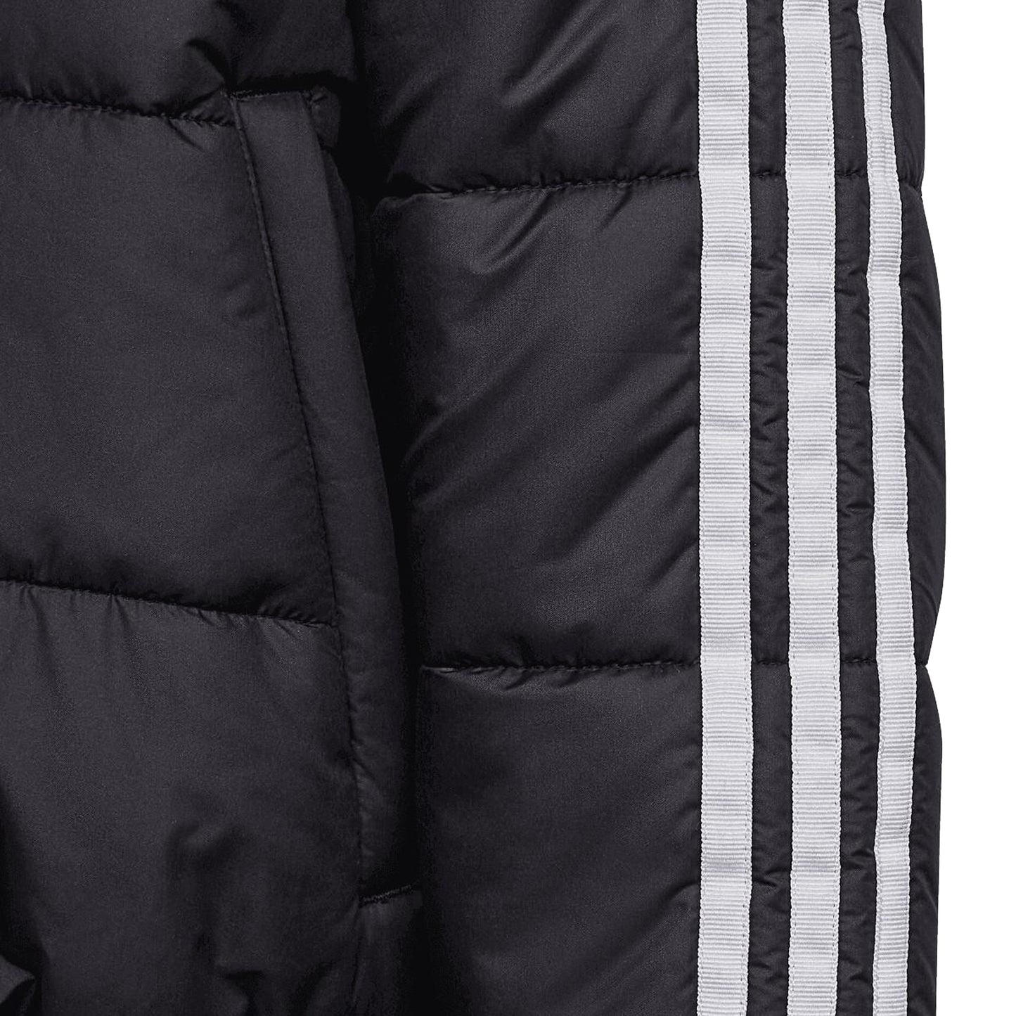 Black - Lifestyle - Adidas Childrens-Kids 3 Stripes Padded Jacket
