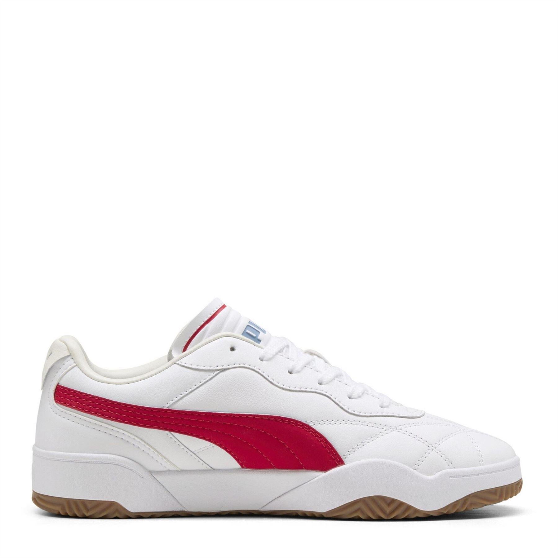 Puma White-Red - Lifestyle - Puma Mens Tifosi Lux Quilted Leather Trainers