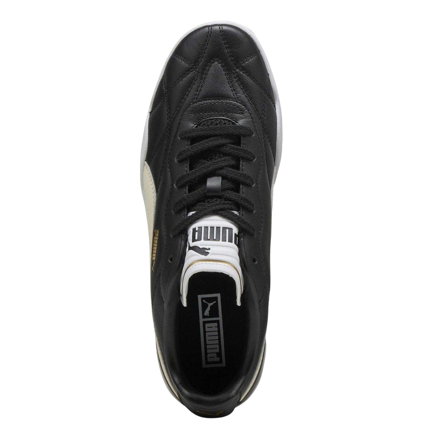 Puma Black - Side - Puma Mens Tifosi Lux Quilted Leather Trainers