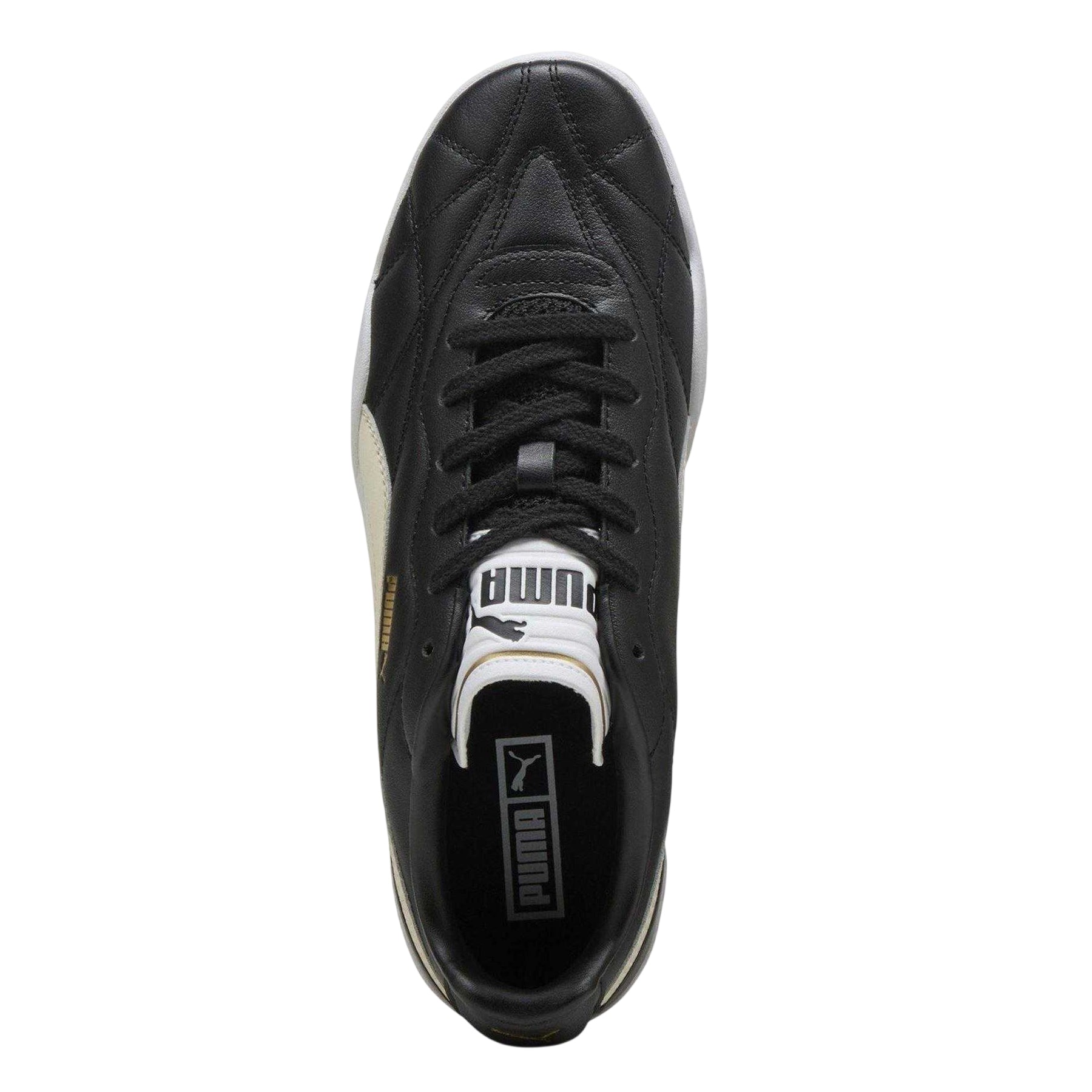 Puma Black - Side - Puma Mens Tifosi Lux Quilted Leather Trainers