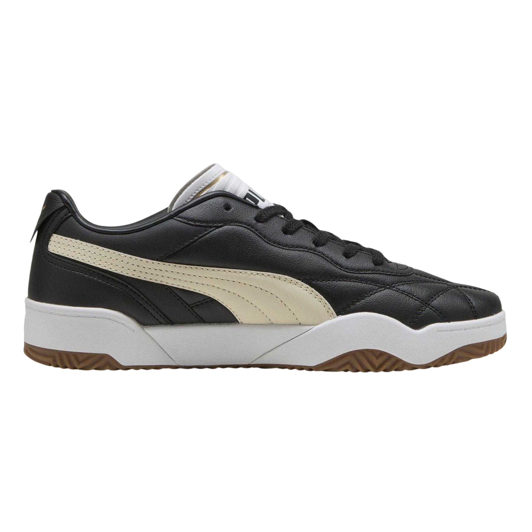 Puma Black - Front - Puma Mens Tifosi Lux Quilted Leather Trainers