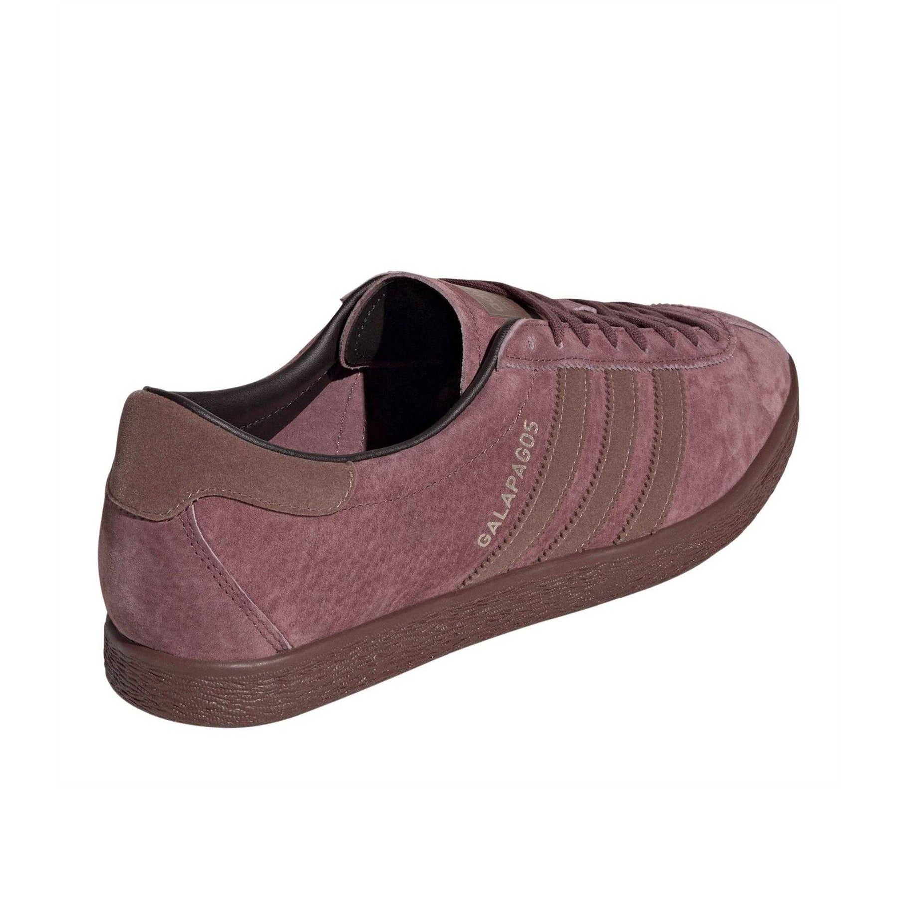Burgundy - Back - Adidas Mens Galapagos Suede Trainers