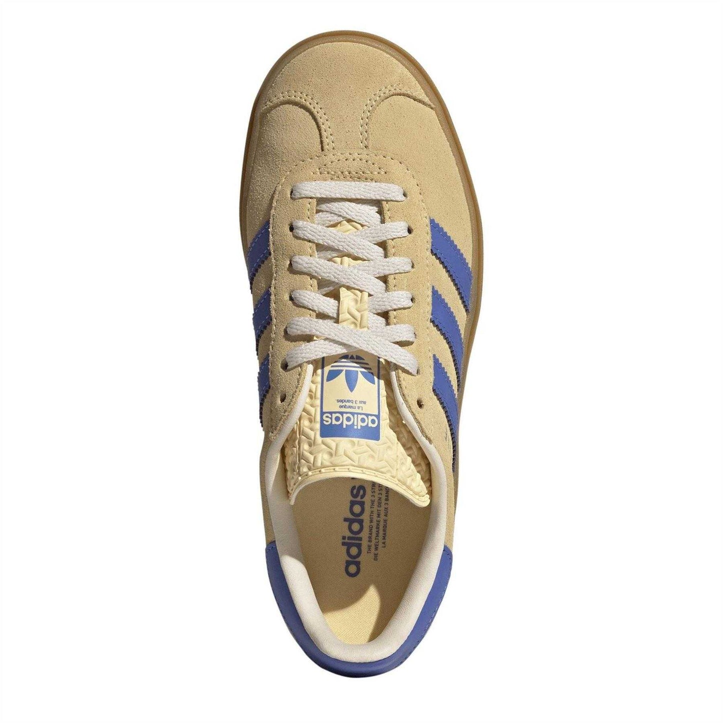 Yellow-Lilac - Lifestyle - Adidas Childrens-Kids Gazelle Suede Platform Trainers