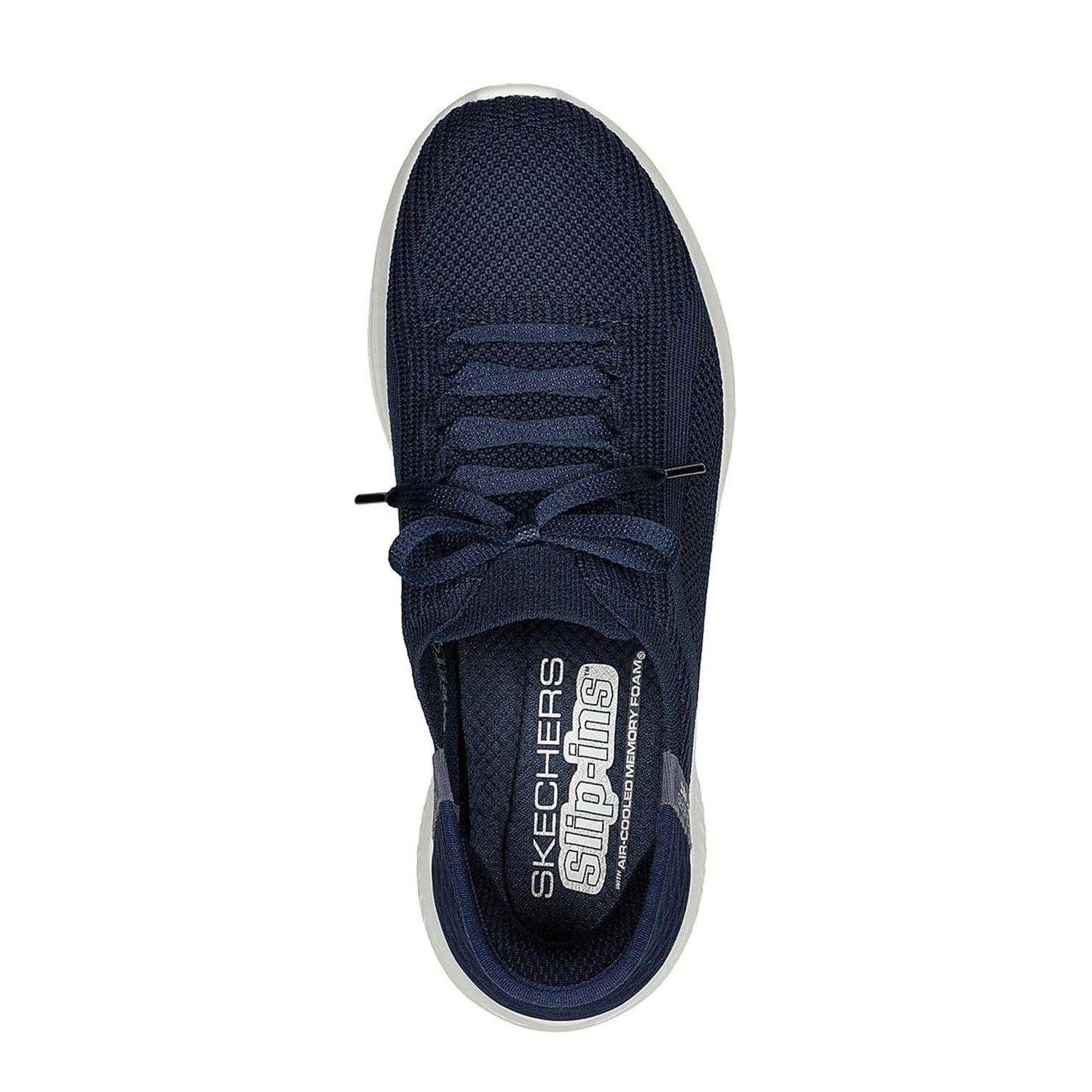 Navy - Side - Skechers Womens-Ladies Ultra Flex 3.0 - Brilliant Trainers