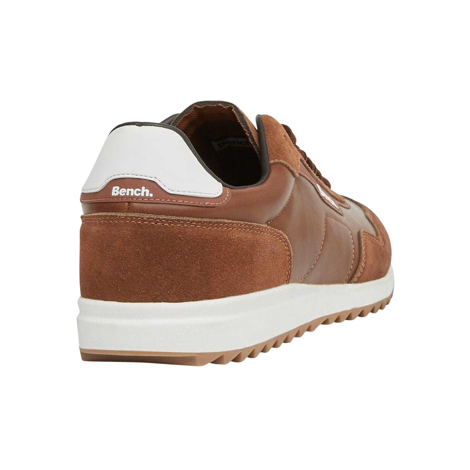 Tan - Back - Bench Mens Brooke Suede Flat Trainers