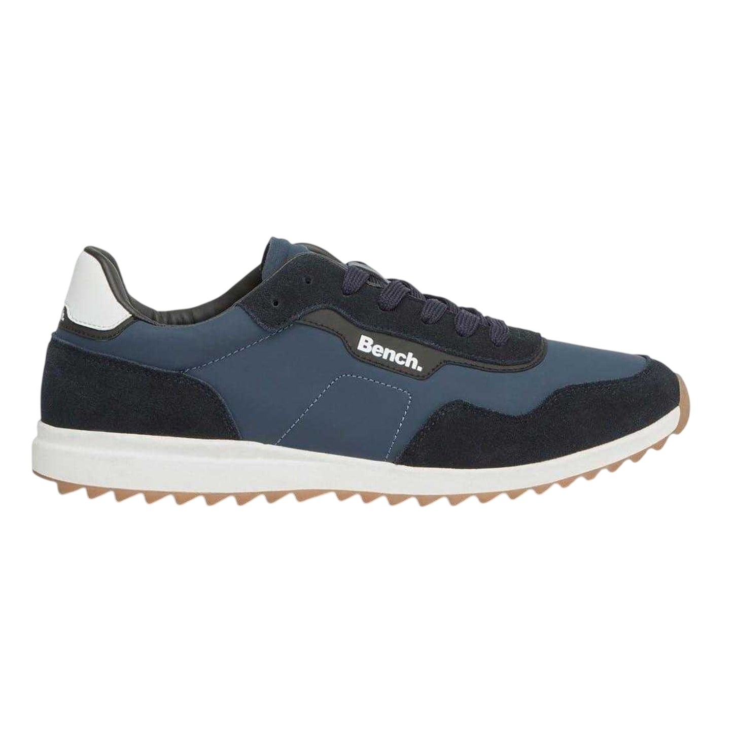 Navy - Front - Bench Mens Brooke Suede Flat Trainers