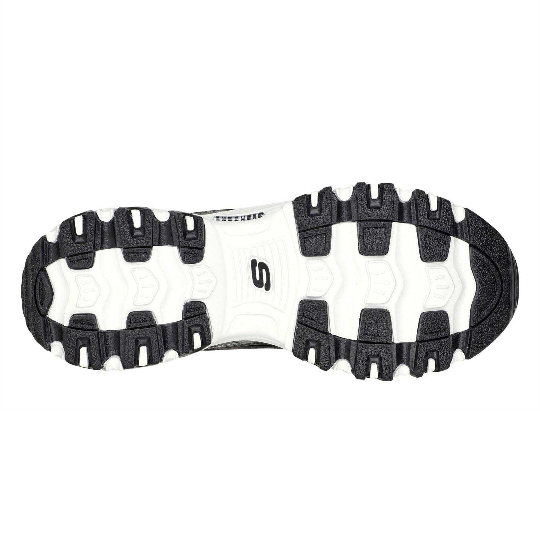 Black - Lifestyle - Skechers Childrens-Kids DLites 10 Chunky Flat Trainers