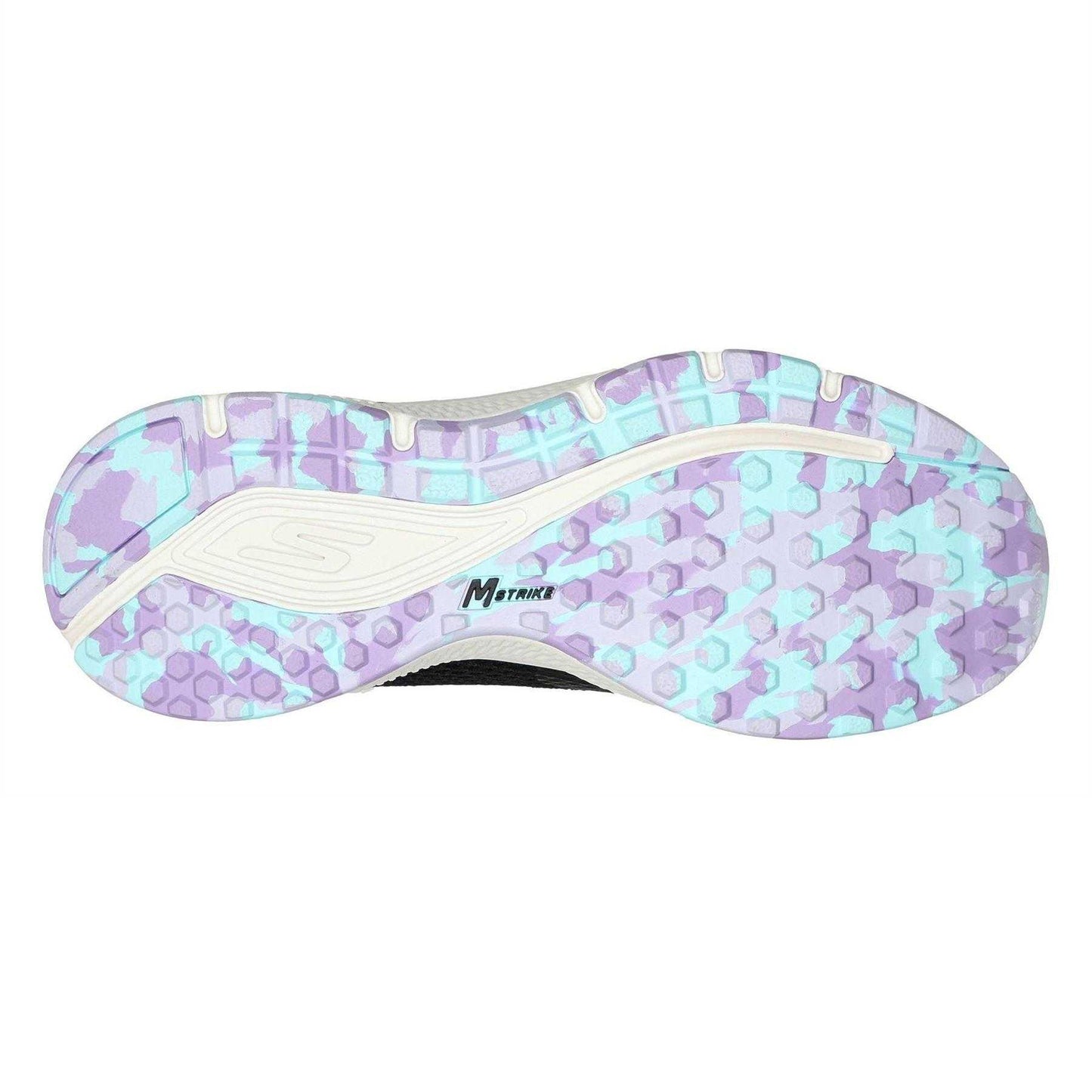 Black-Lavender - Back - Skechers Womens-Ladies Go Run Marble Trainers