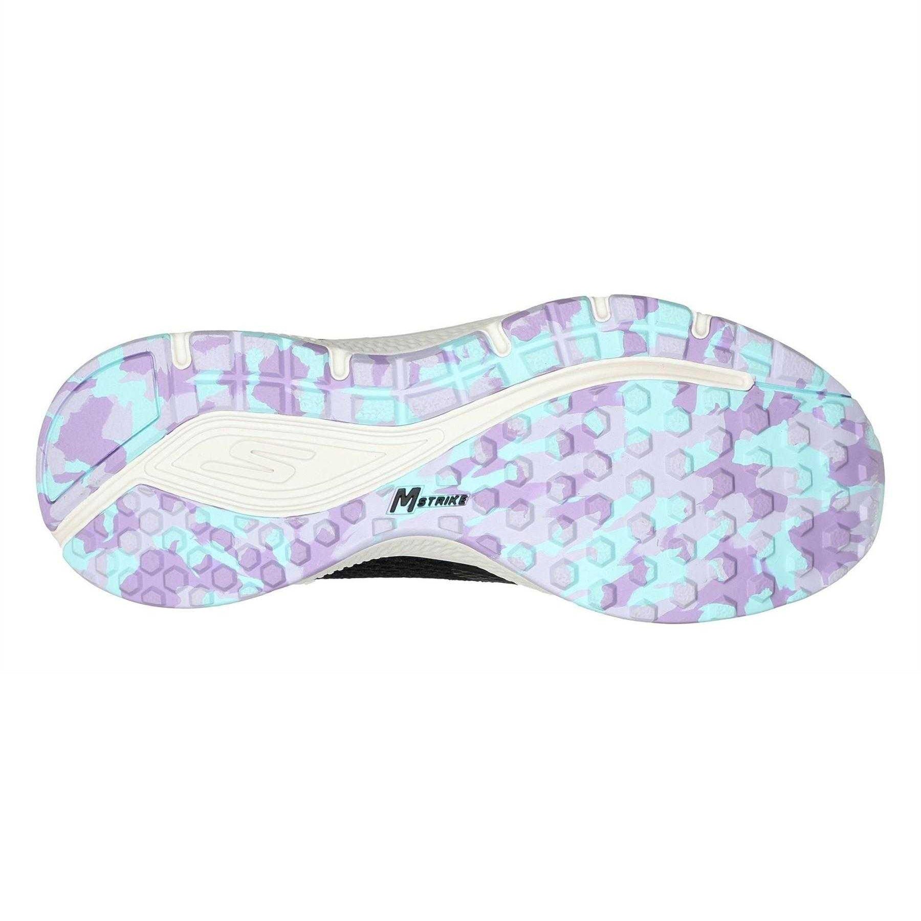 Black-Lavender - Back - Skechers Womens-Ladies Go Run Marble Trainers