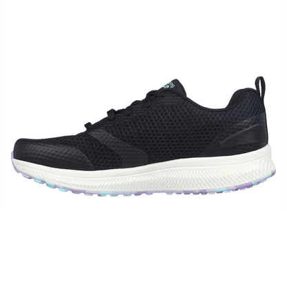 Black-Lavender - Side - Skechers Womens-Ladies Go Run Marble Trainers