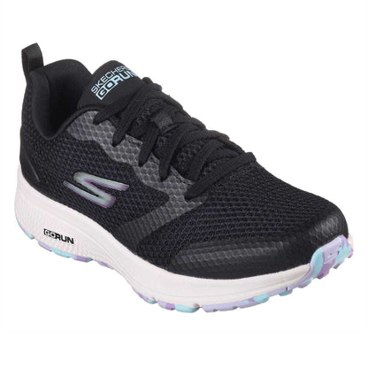 Black-Lavender - Pack Shot - Skechers Womens-Ladies Go Run Marble Trainers