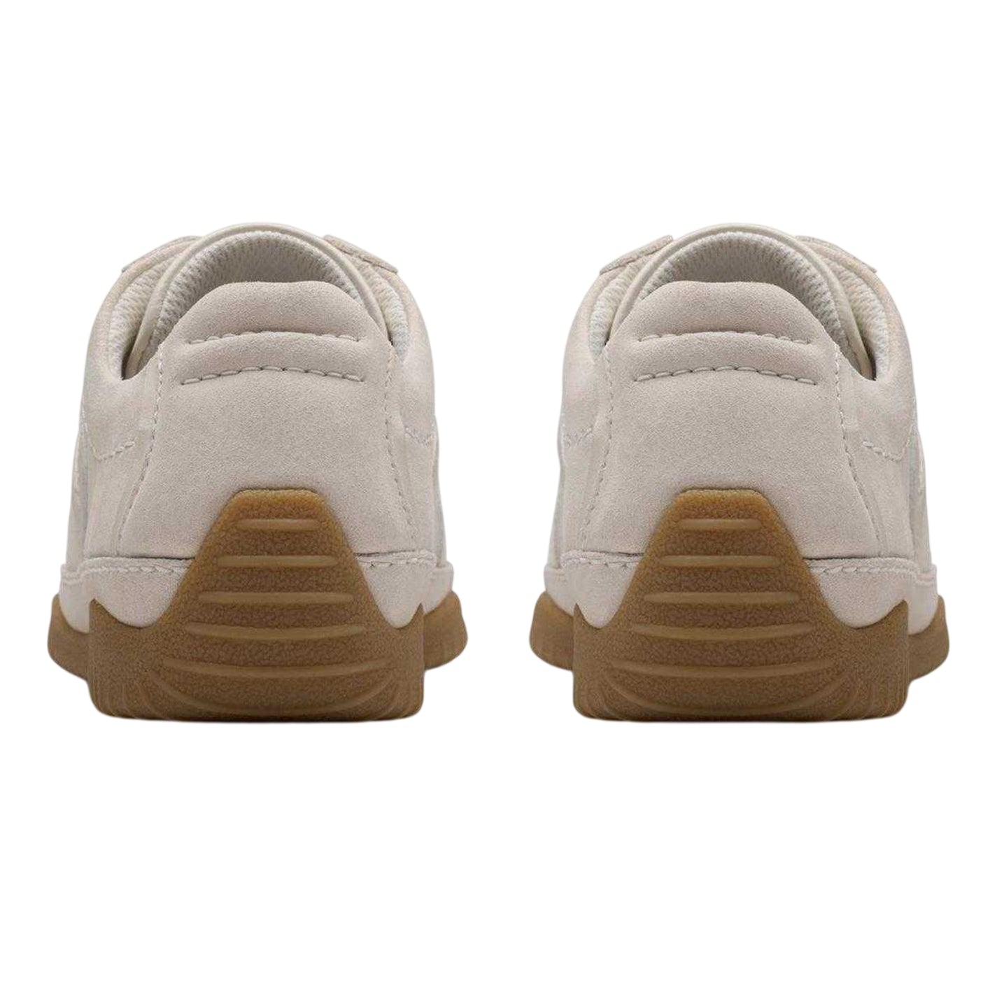 Off White - Back - Clarks Womens-Ladies Meridor Suede Trainers