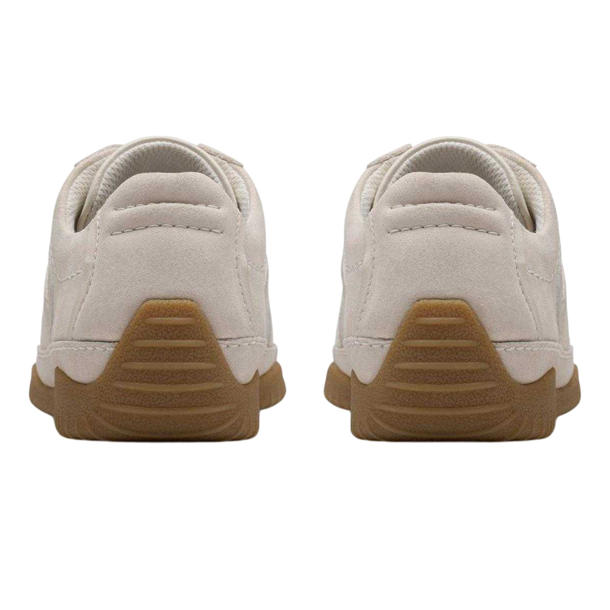 Off White - Back - Clarks Womens-Ladies Meridor Suede Trainers