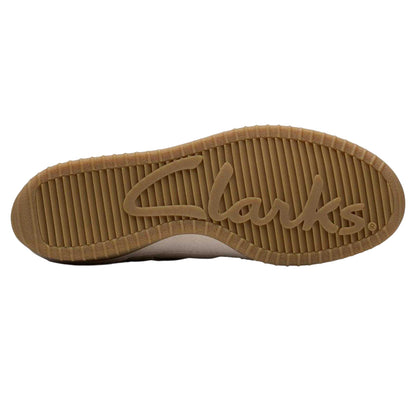 Off White - Side - Clarks Womens-Ladies Meridor Suede Trainers