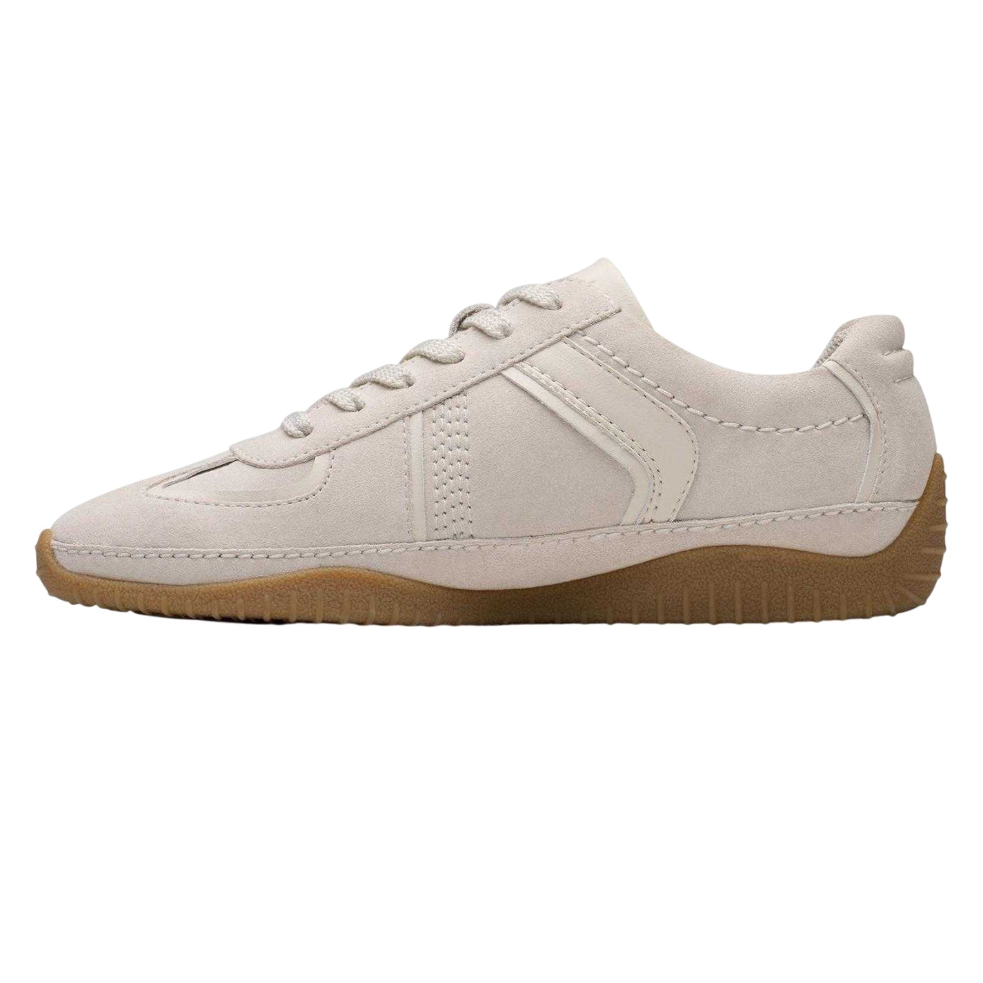 Off White - Lifestyle - Clarks Womens-Ladies Meridor Suede Trainers