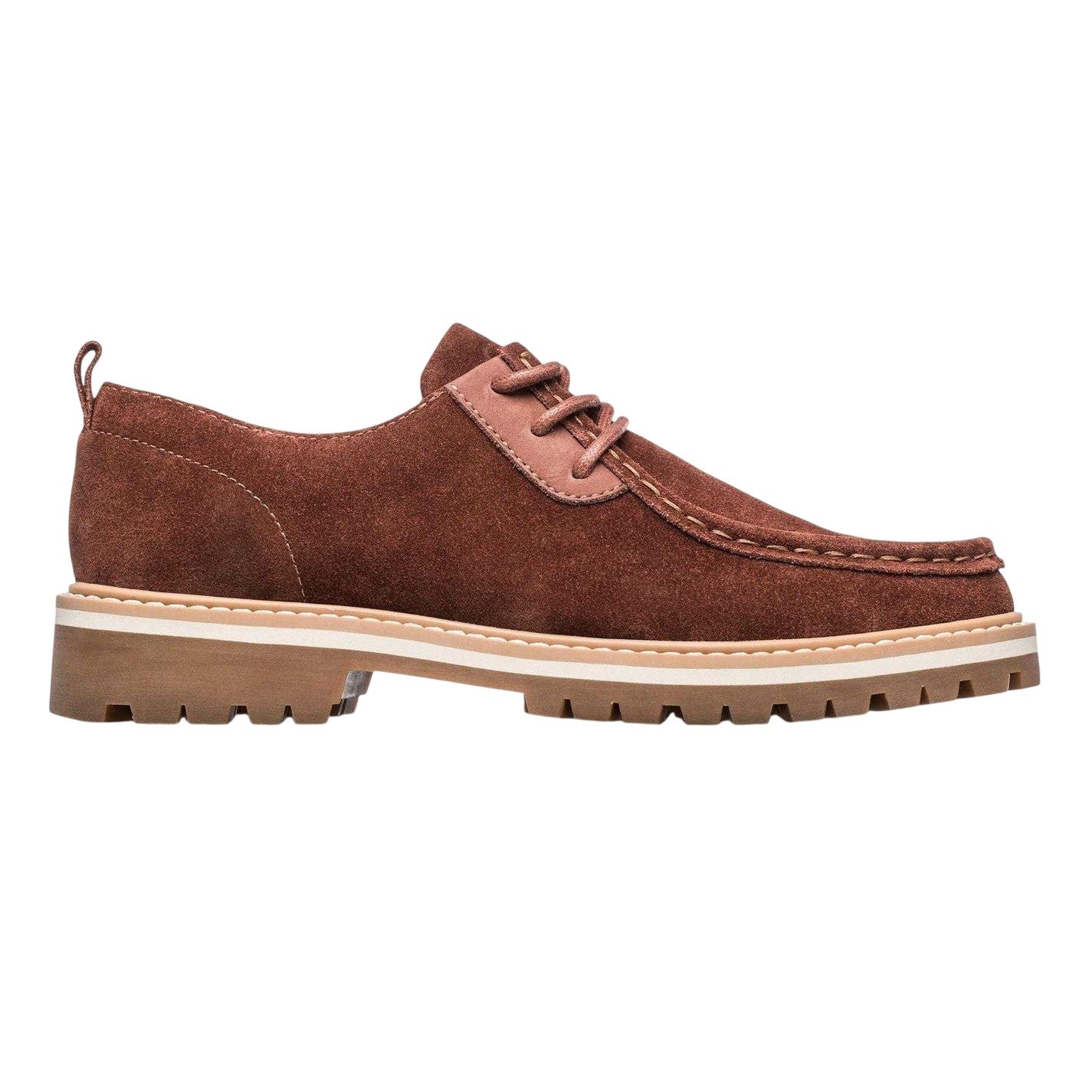 Brown - Front - CLAE Unisex Adult Leather Moc Toe Derby Shoes