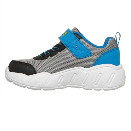 Grey - Side - Skechers Toddler Play Scene Mesh Light Up Trainers