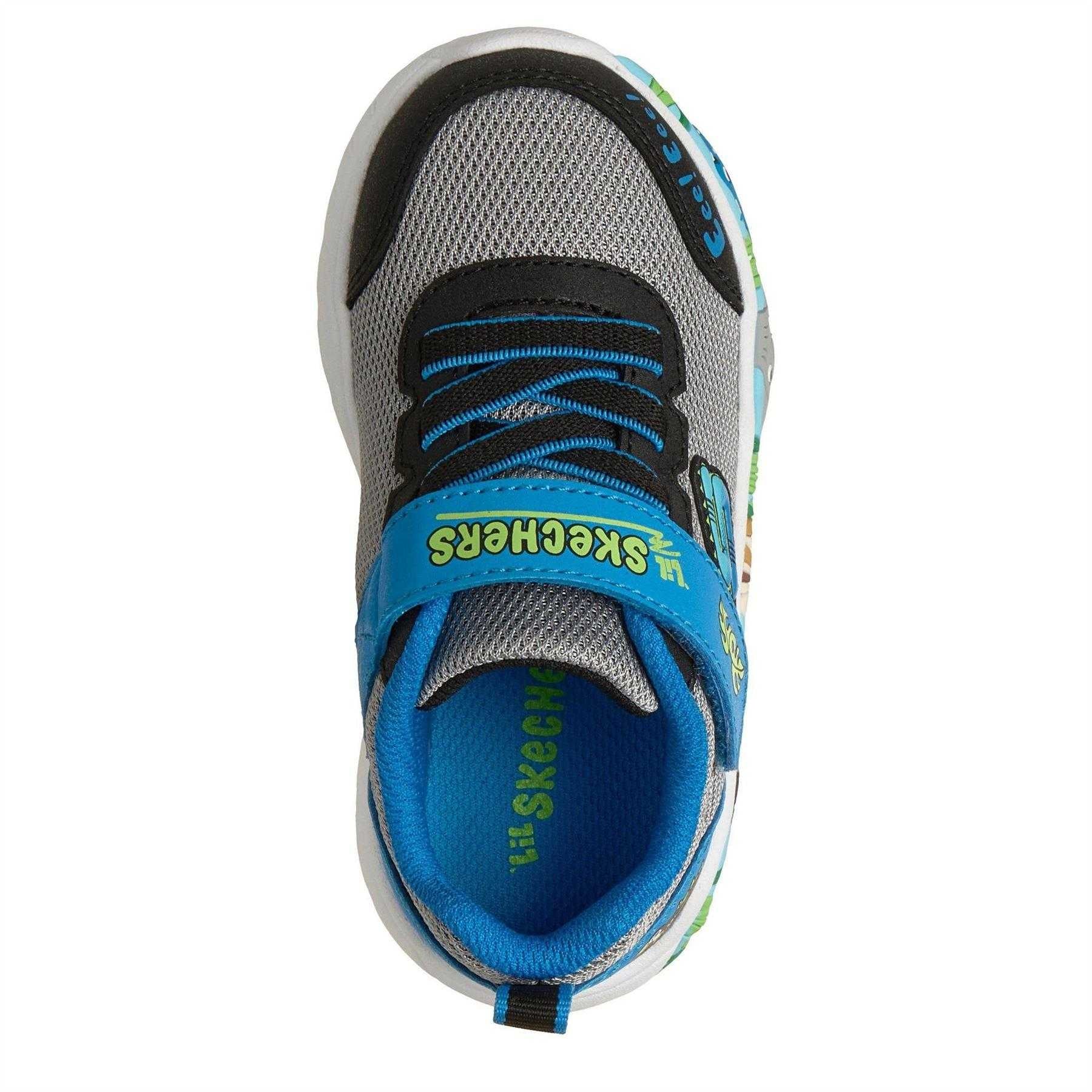 Grey - Lifestyle - Skechers Toddler Play Scene Mesh Light Up Trainers