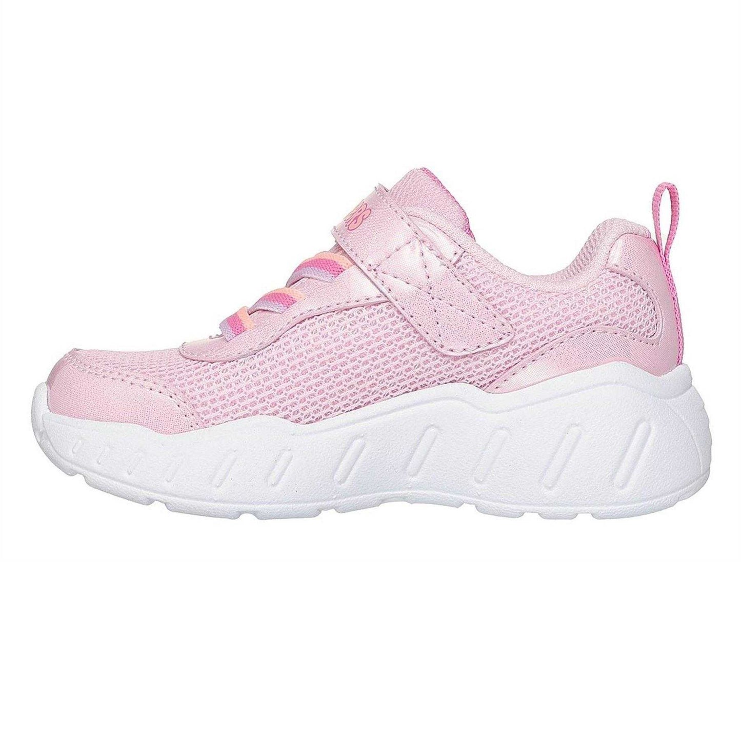 Pink - Side - Skechers Girls Play Scene Princess Light Up Trainers