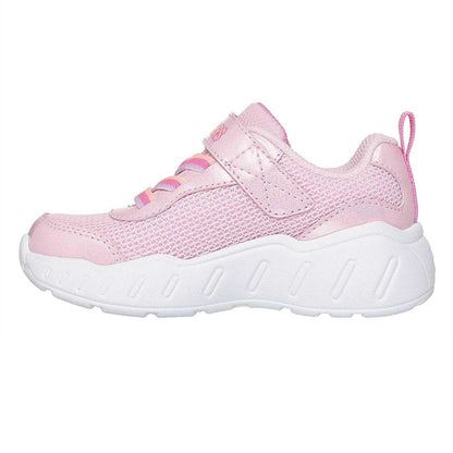 Pink - Side - Skechers Girls Play Scene Princess Light Up Trainers