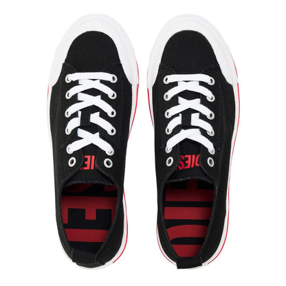 Black-White - Lifestyle - Diesel Womens-Ladies Athos Canvas Trainers