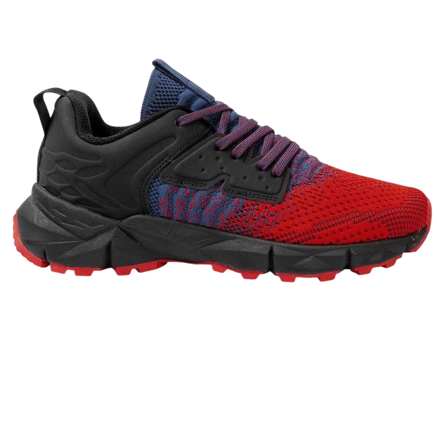 Black-Red - Front - Donnay Mens Mesh Running Trainers