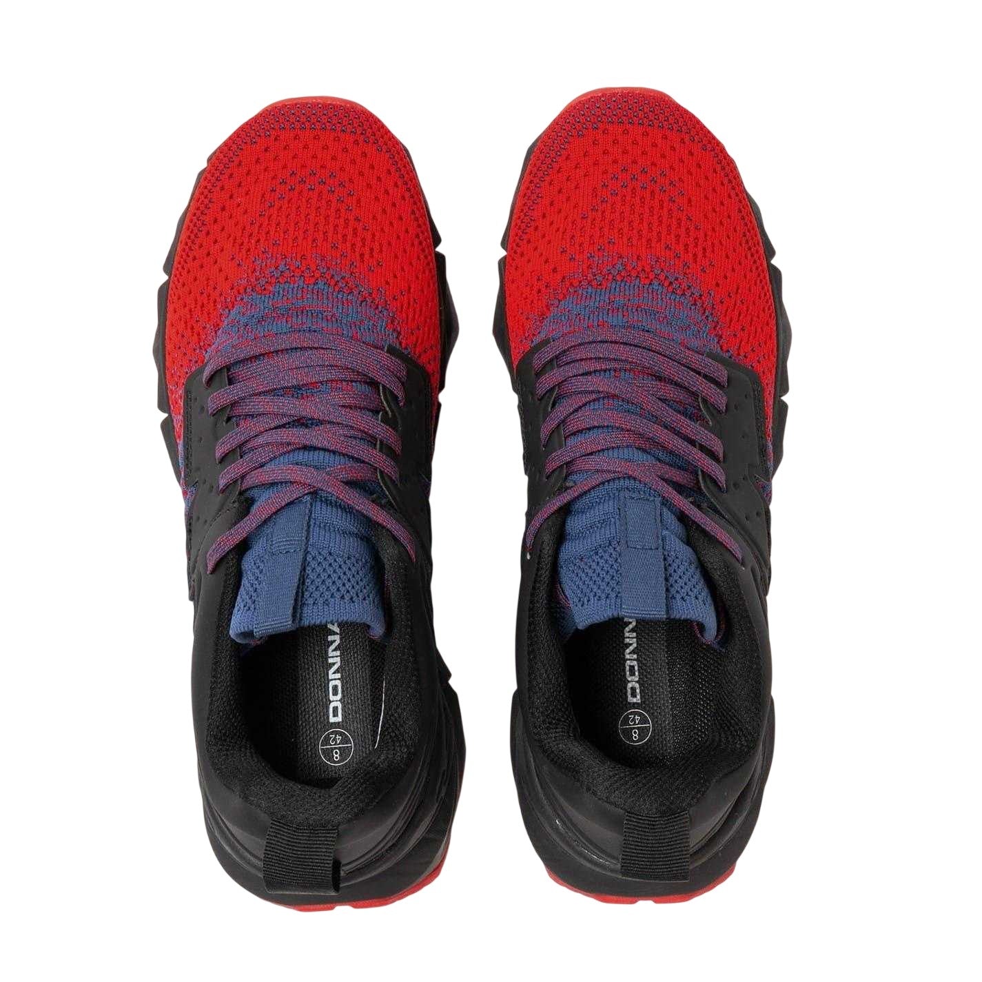 Black-Red - Side - Donnay Mens Mesh Running Trainers
