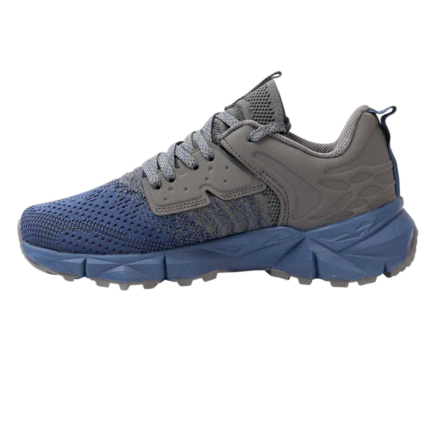 Grey-Blue - Back - Donnay Mens Mesh Running Trainers