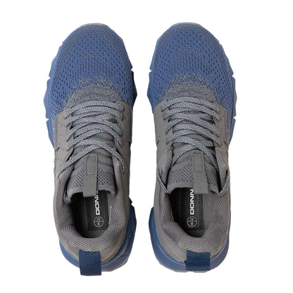 Grey-Blue - Side - Donnay Mens Mesh Running Trainers