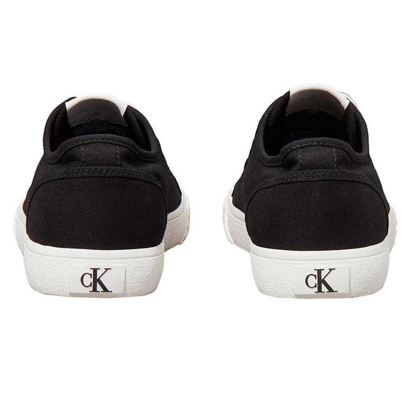 Black - Back - Calvin Klein Mens Essential Canvas Trainers