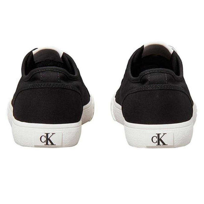 Black - Back - Calvin Klein Mens Essential Canvas Trainers