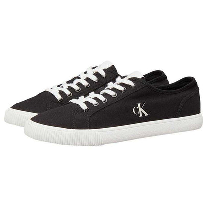 Black - Lifestyle - Calvin Klein Mens Essential Canvas Trainers