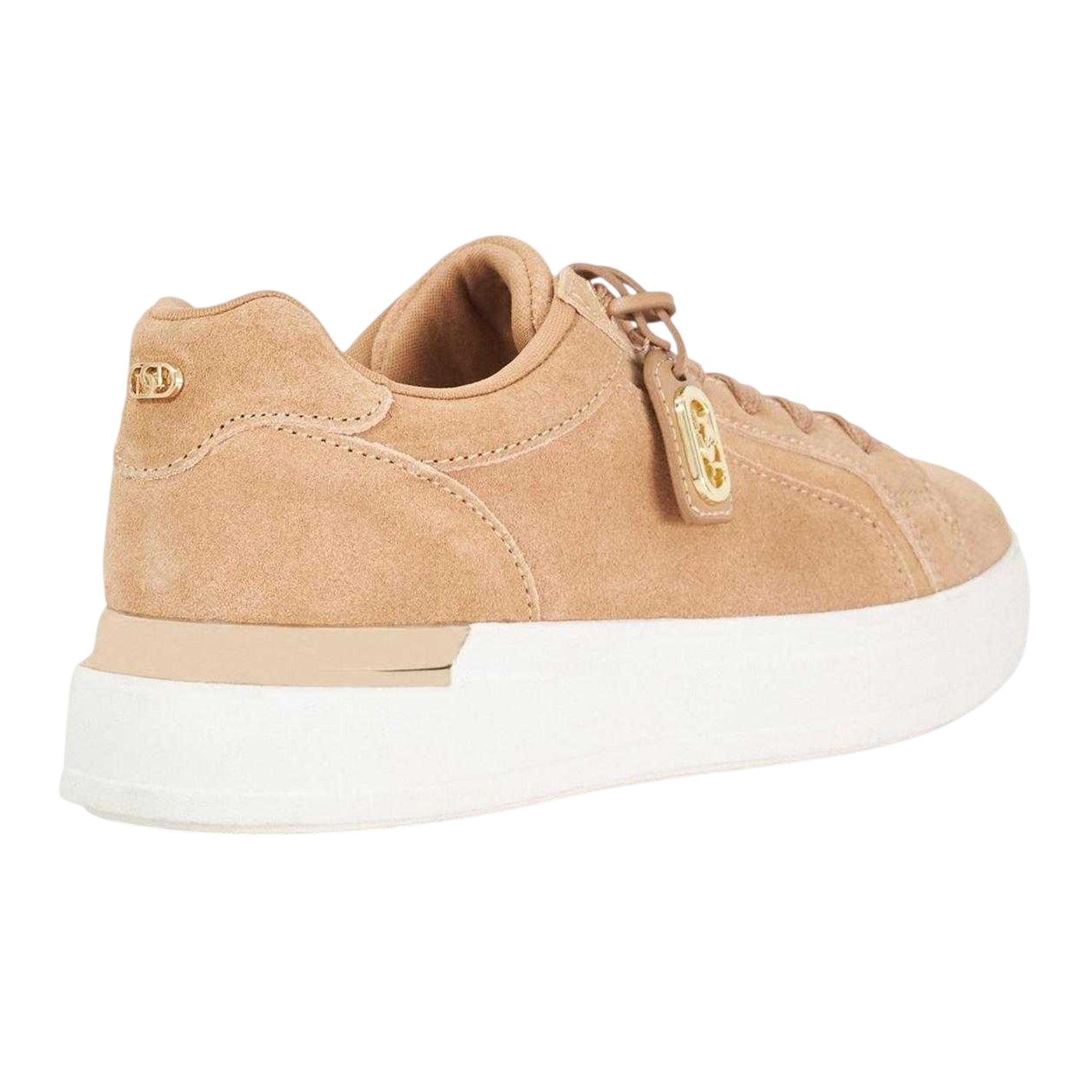 Camel - Back - Dune London Womens-Ladies Ekino Suede Trainers