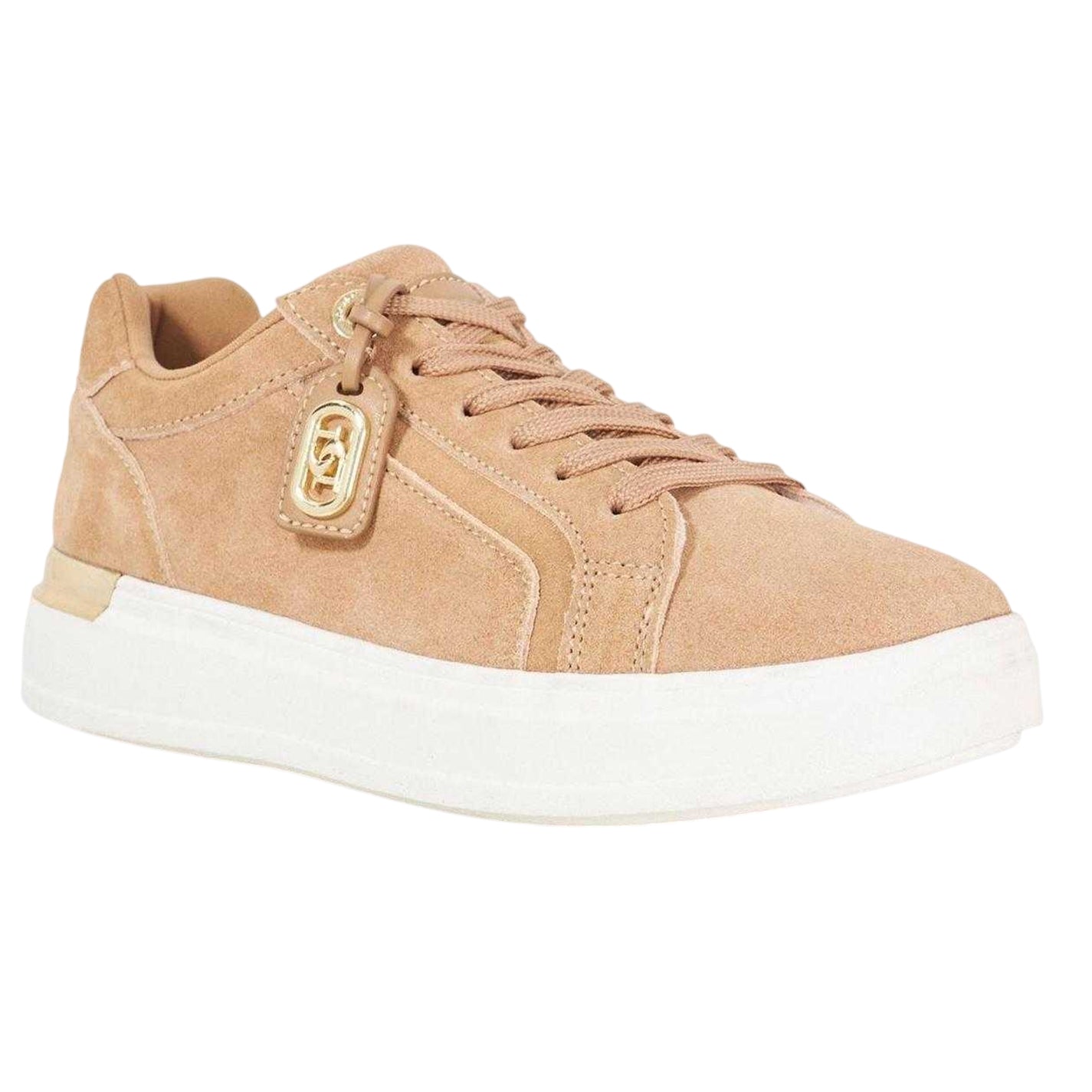 Camel - Lifestyle - Dune London Womens-Ladies Ekino Suede Trainers