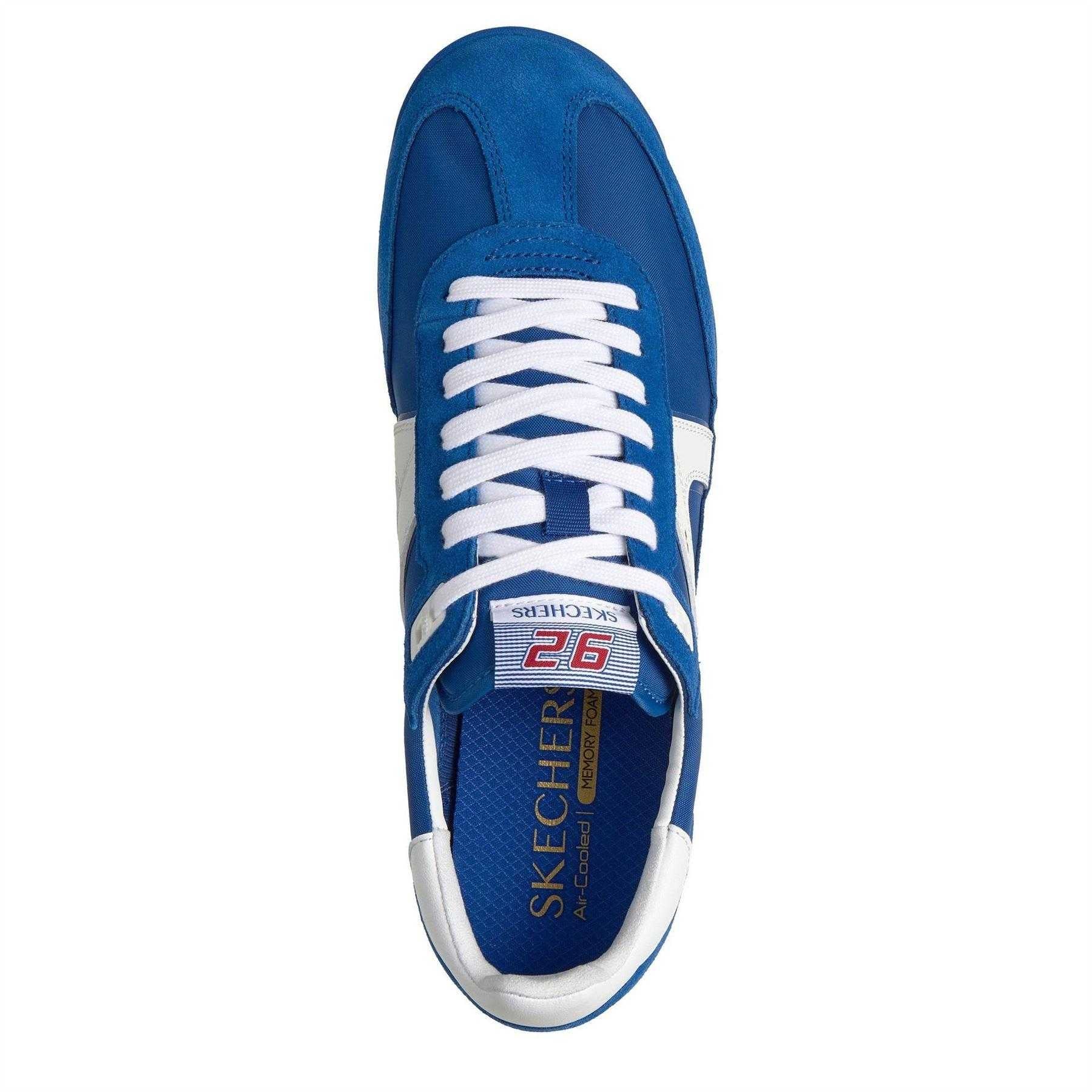 Blue - Lifestyle - Skechers Mens SKX 92 Leather Trainers