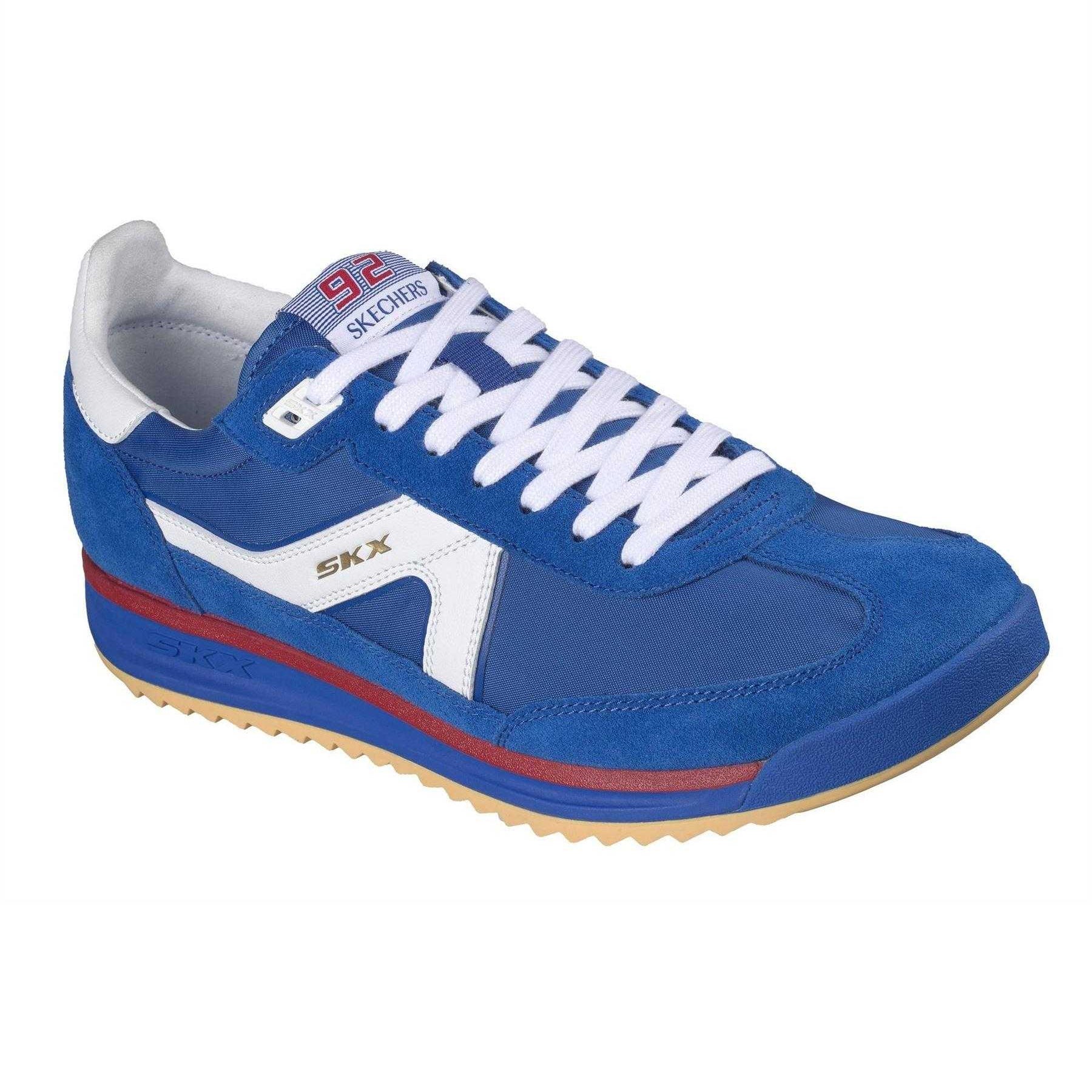 Blue - Pack Shot - Skechers Mens SKX 92 Leather Trainers