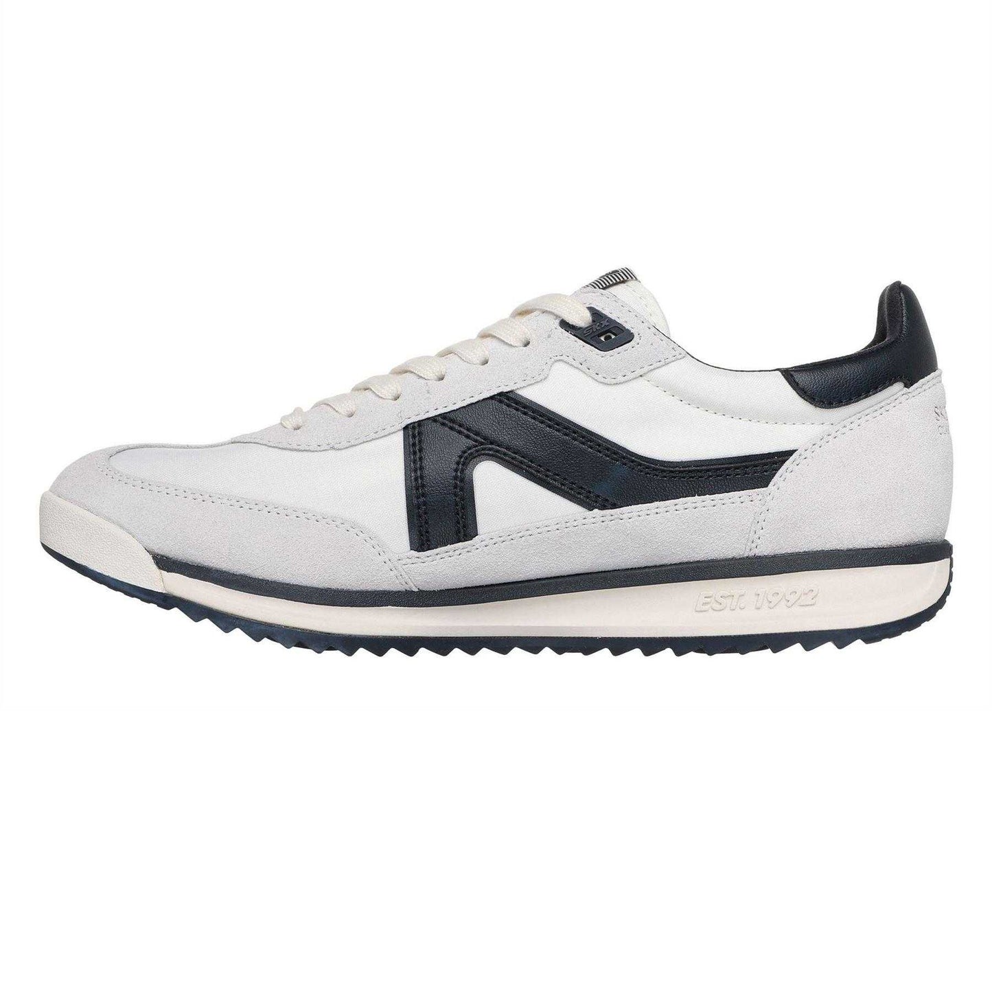 White-Black - Side - Skechers Mens SKX 92 Leather Trainers