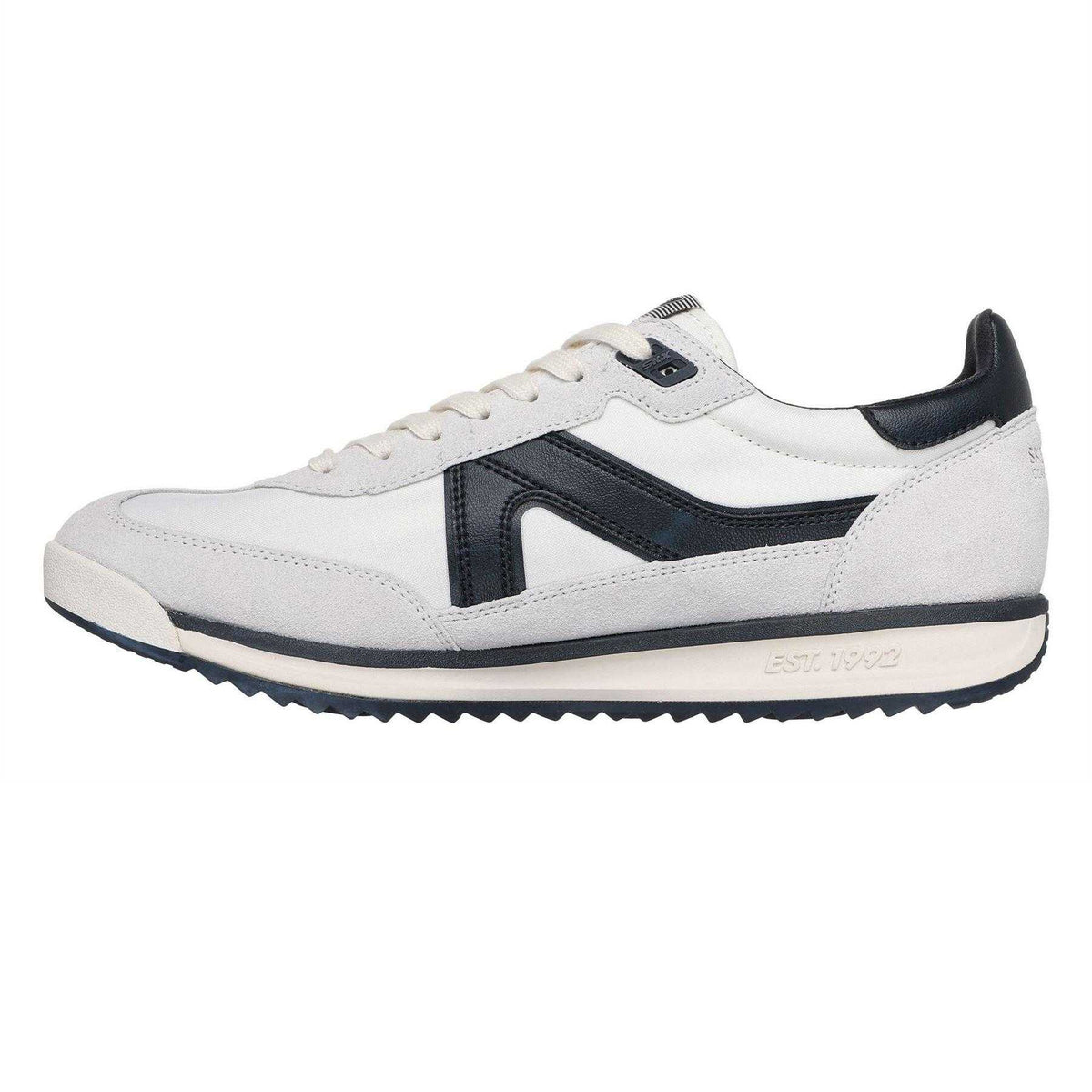 White-Black - Side - Skechers Mens SKX 92 Leather Trainers