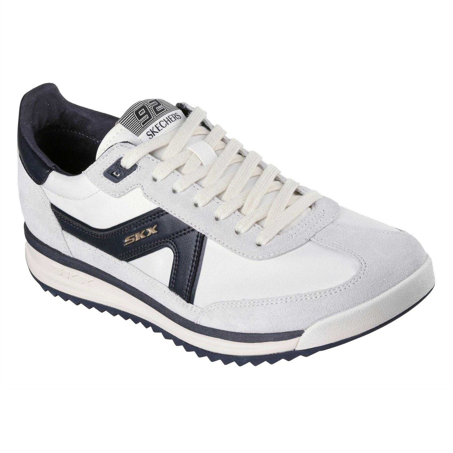 White-Black - Pack Shot - Skechers Mens SKX 92 Leather Trainers