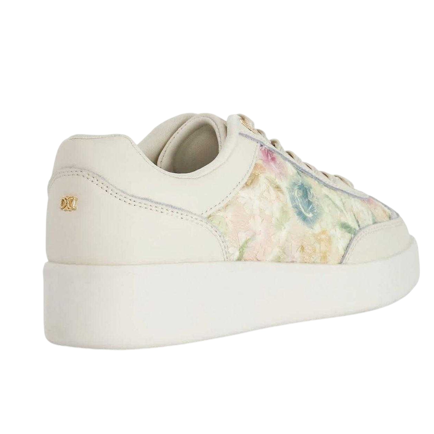Multicoloured - Back - Dune London Womens-Ladies Enolas Floral Pattern Trainers