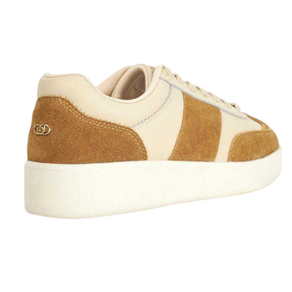 Brown - Back - Dune London Womens-Ladies Enticing Suede Platform Trainers