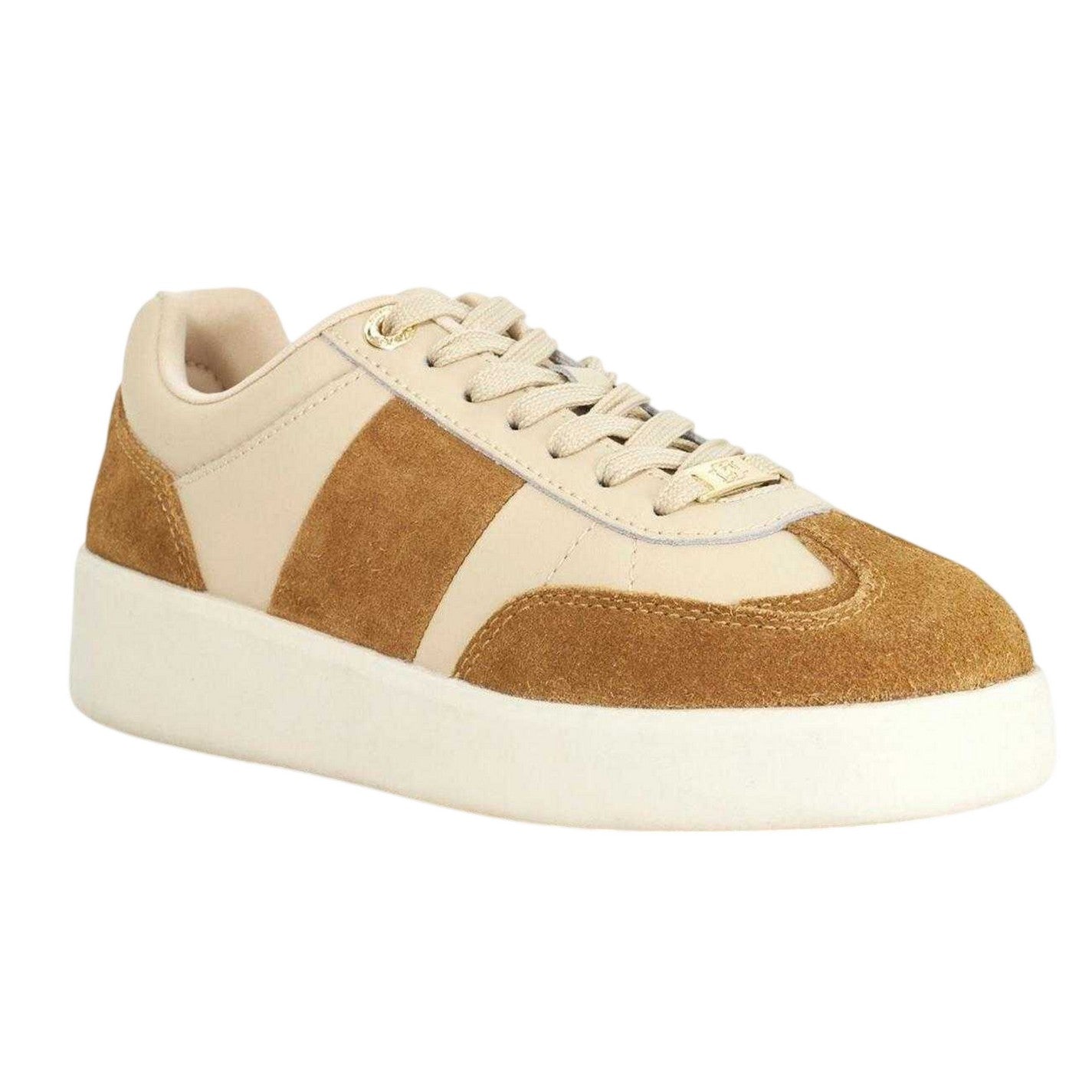 Brown - Lifestyle - Dune London Womens-Ladies Enticing Suede Platform Trainers