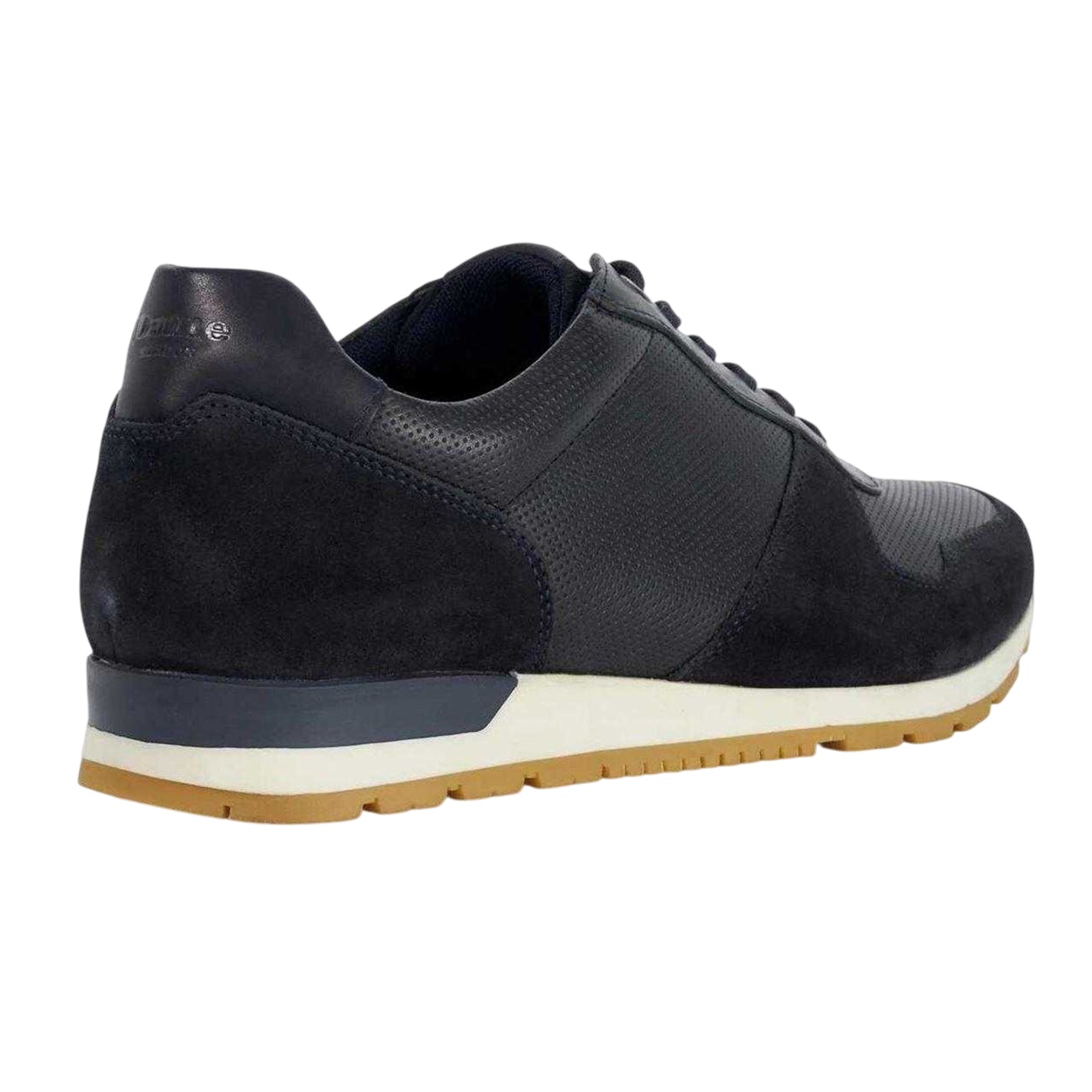 Navy - Back - Dune London Mens Toronto Suede Trainers