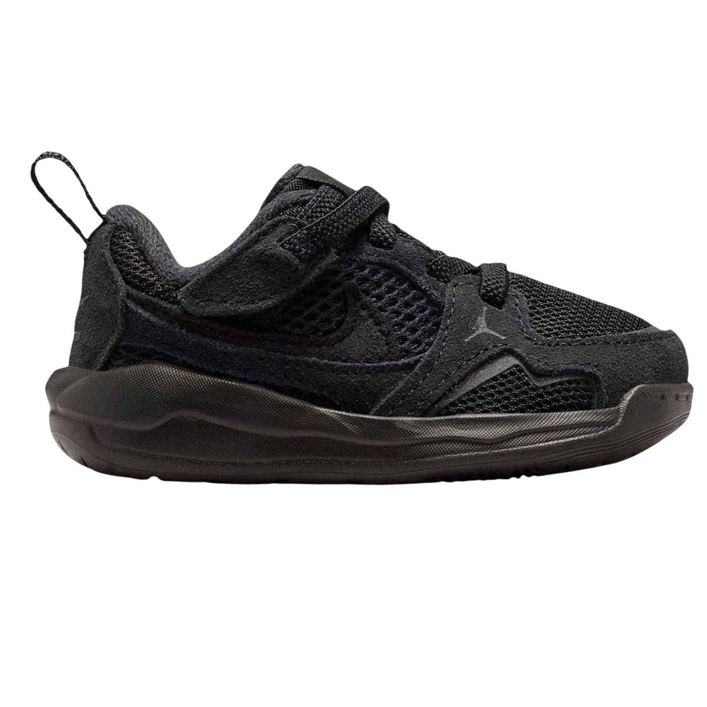 Black-Red - Front - Nike Childrens-Kids Air Jordan CMFT Era Suede Panel Trainers