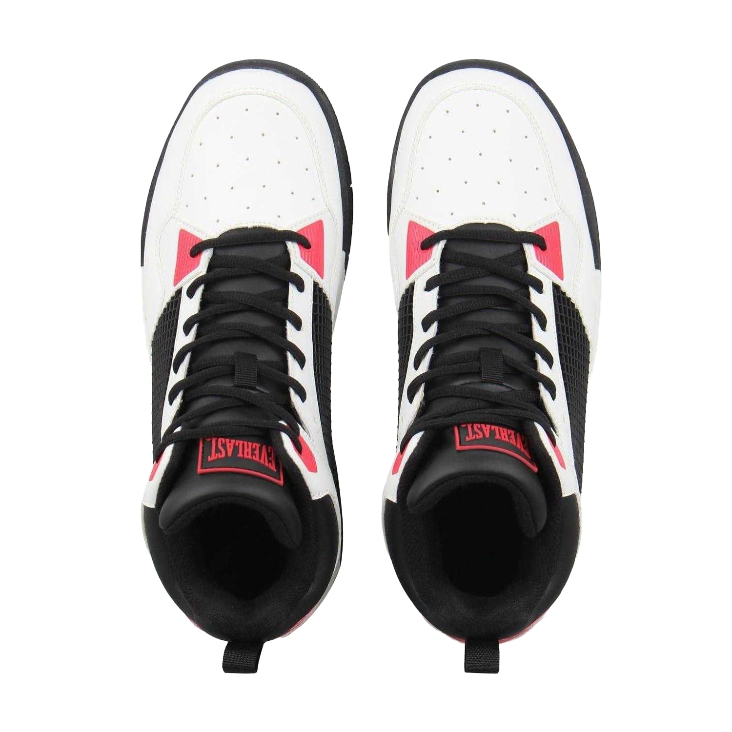 White-Black-Red - Side - Everlast Mens Layup Trainers