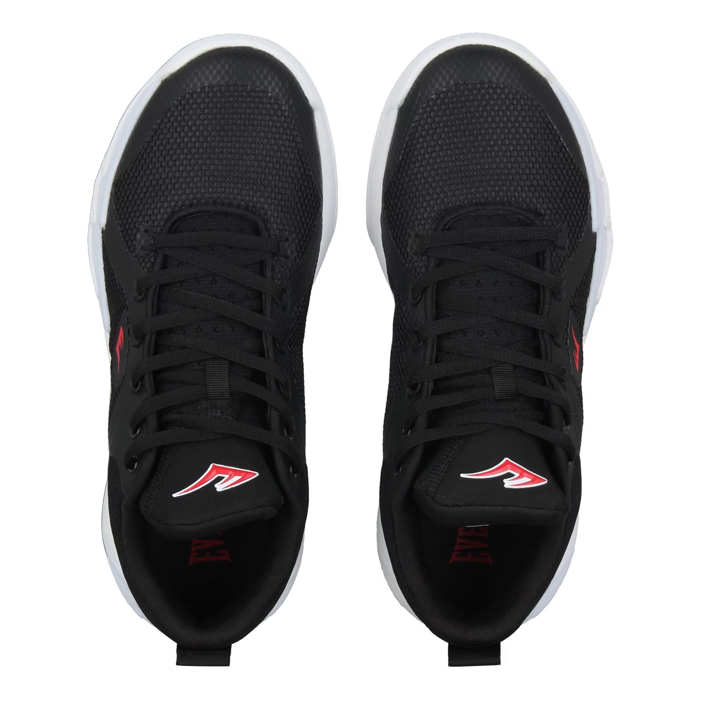 Black - Lifestyle - Everlast Mens Bb500 SN62 Leather Lace Up Trainers
